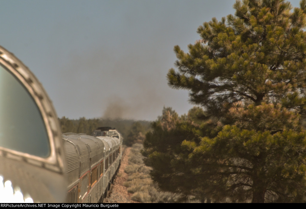 Grand Canyon Railway traveling to the Canyon